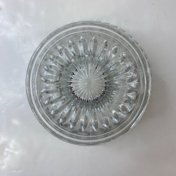 Anchor Hocking Wexford Crystal Pedestal Candy Bowl Dish With Lid Vintage - Picture 4 of 11